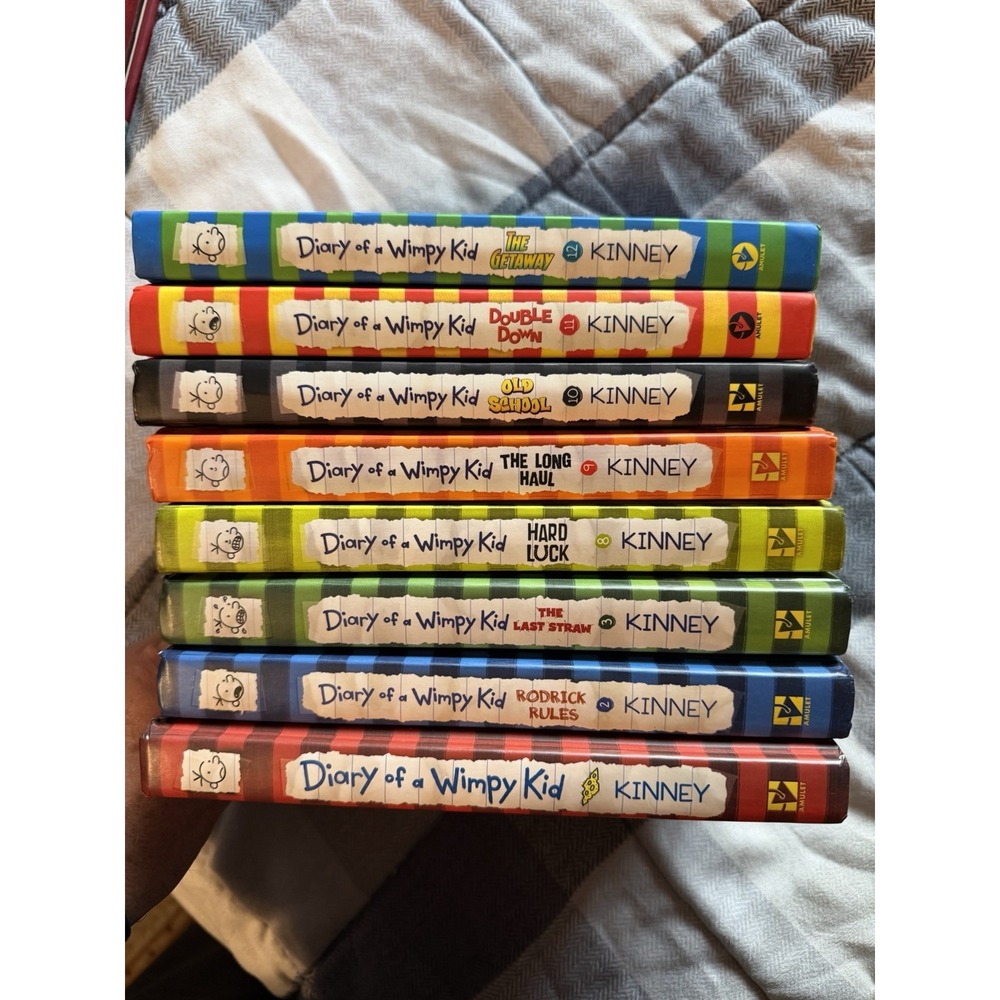 Diary of a Wimpy Kid Lot of 8 Hardcover Books Jeff Kinney Vol 1-3 And 8-12